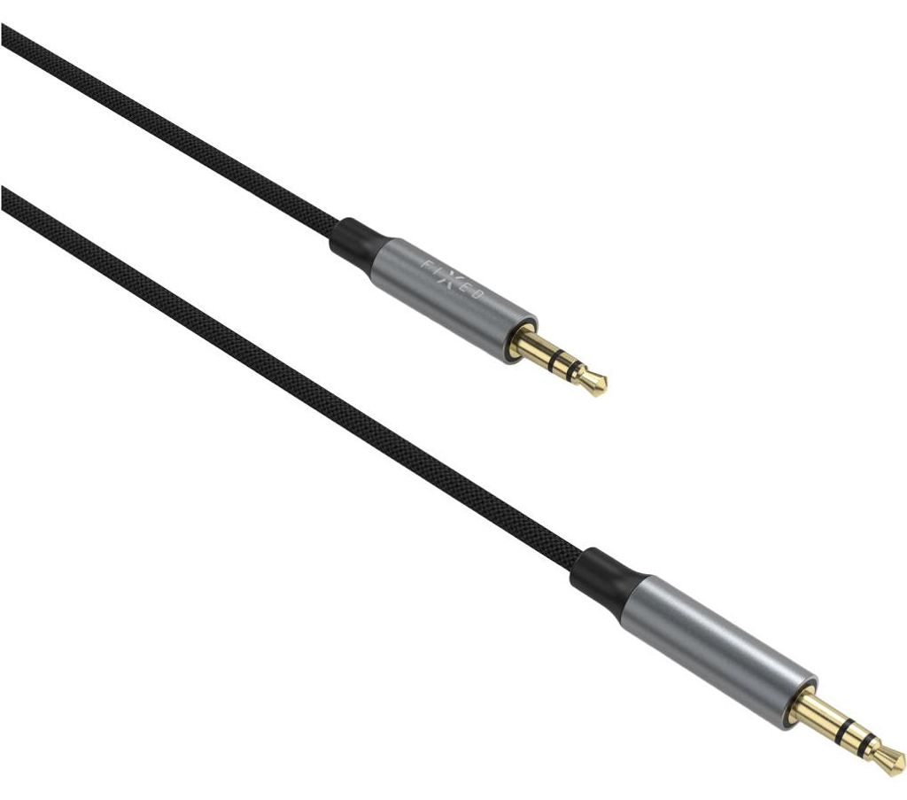 Audiokabel 3.5 mm Minijack / Klinke, Fixed Link, 1.5 m, Dunkelgrau