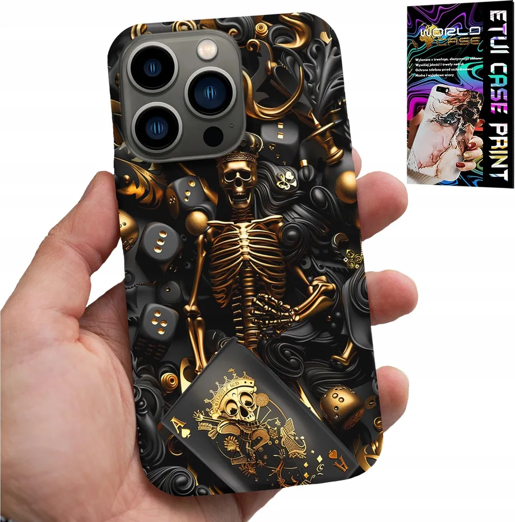 Cover iPhone 16 Pro Max Poker King + Dadi | Look Uomo + Vetro Gratis