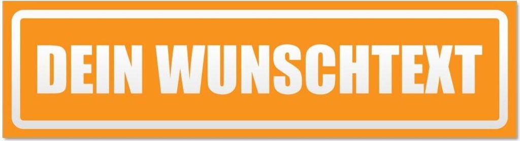 Kiwistar Dein Wunschtext invertiert Magnetschild Schild magnetisch - 60cm Orange - Magnetfolie für Auto PKW Kfz