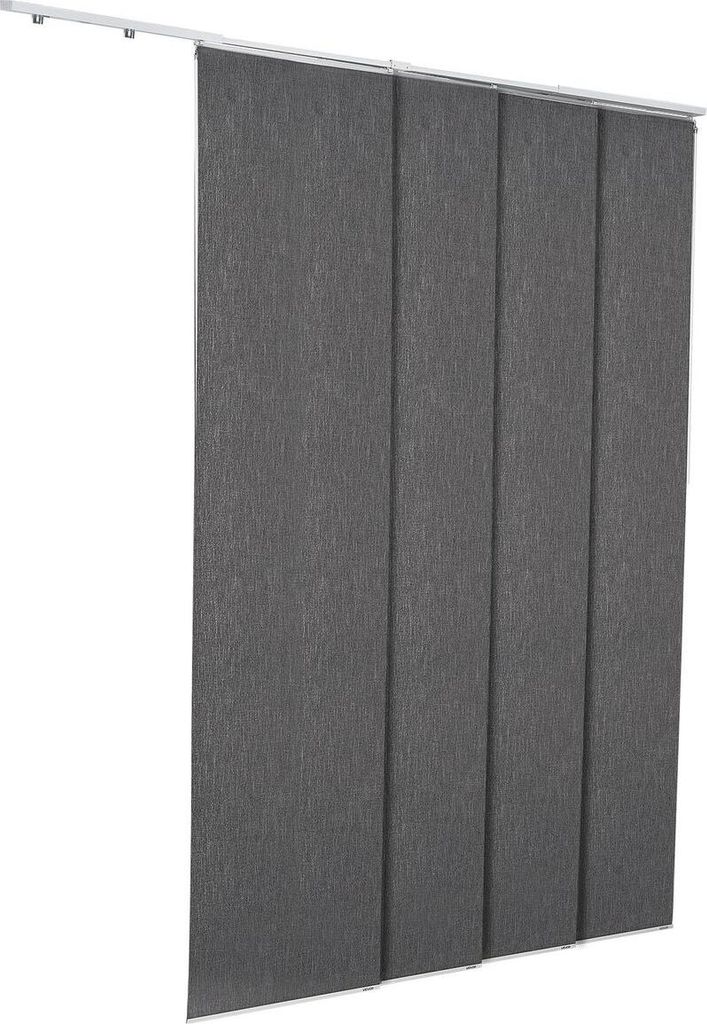 Panel Track Blinds Extendable Track 116 cm to 218 cm W Trimmable Dark Gray