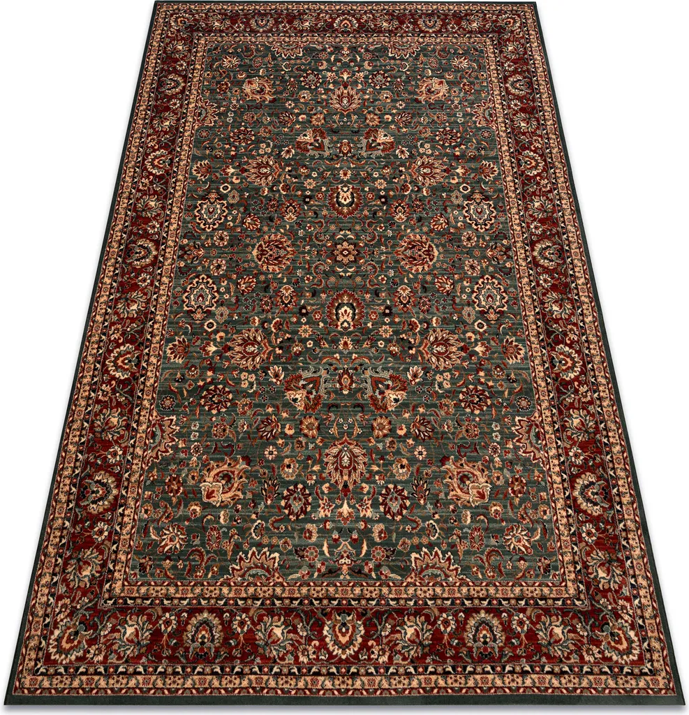 Tapis de Passage Haut de Gamme 80x160 cm Vert Ornemental KASHQAI 4362