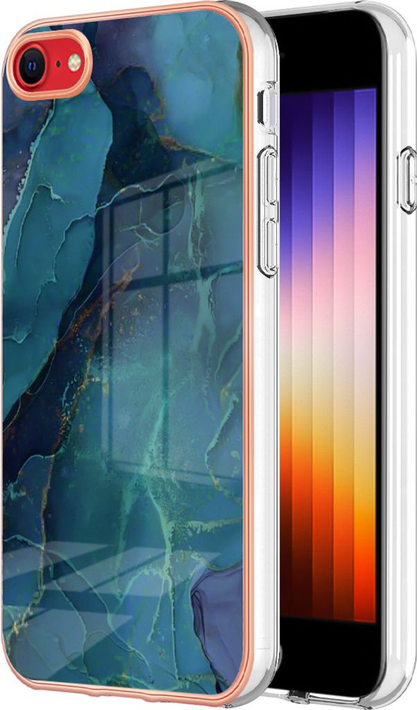 iPhone SE 2022/2020 Hülle, Muster Dünn TPU Silikon Stoßdämpfer Bumper Schutzhülle für iPhone SE 2022 / iPhone SE 2020 /iPhone 8/iPhone 7 Grün