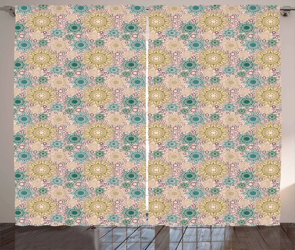 ABAKUHAUS Tenda Rustica Mandala 280x175 cm - Tessuto Satin Certificato