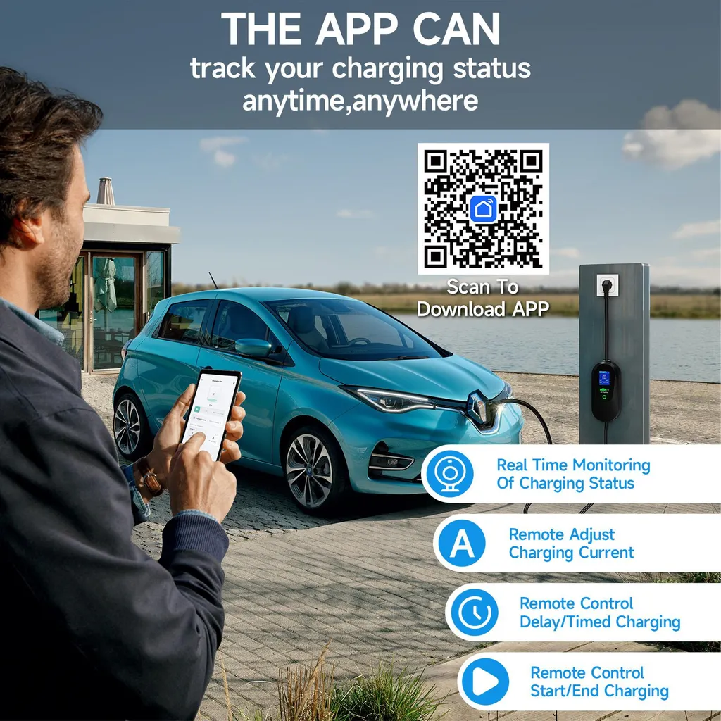 Chargeur portable véhicule électrique Type 2 avec application mobile - 2