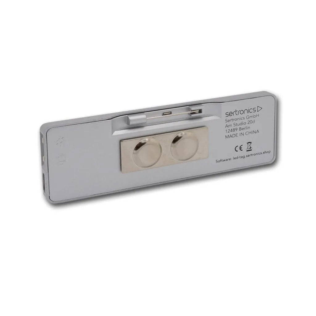 Badge LED Vert Programmable USB : Soyez Visible et Reconnu en Soirée