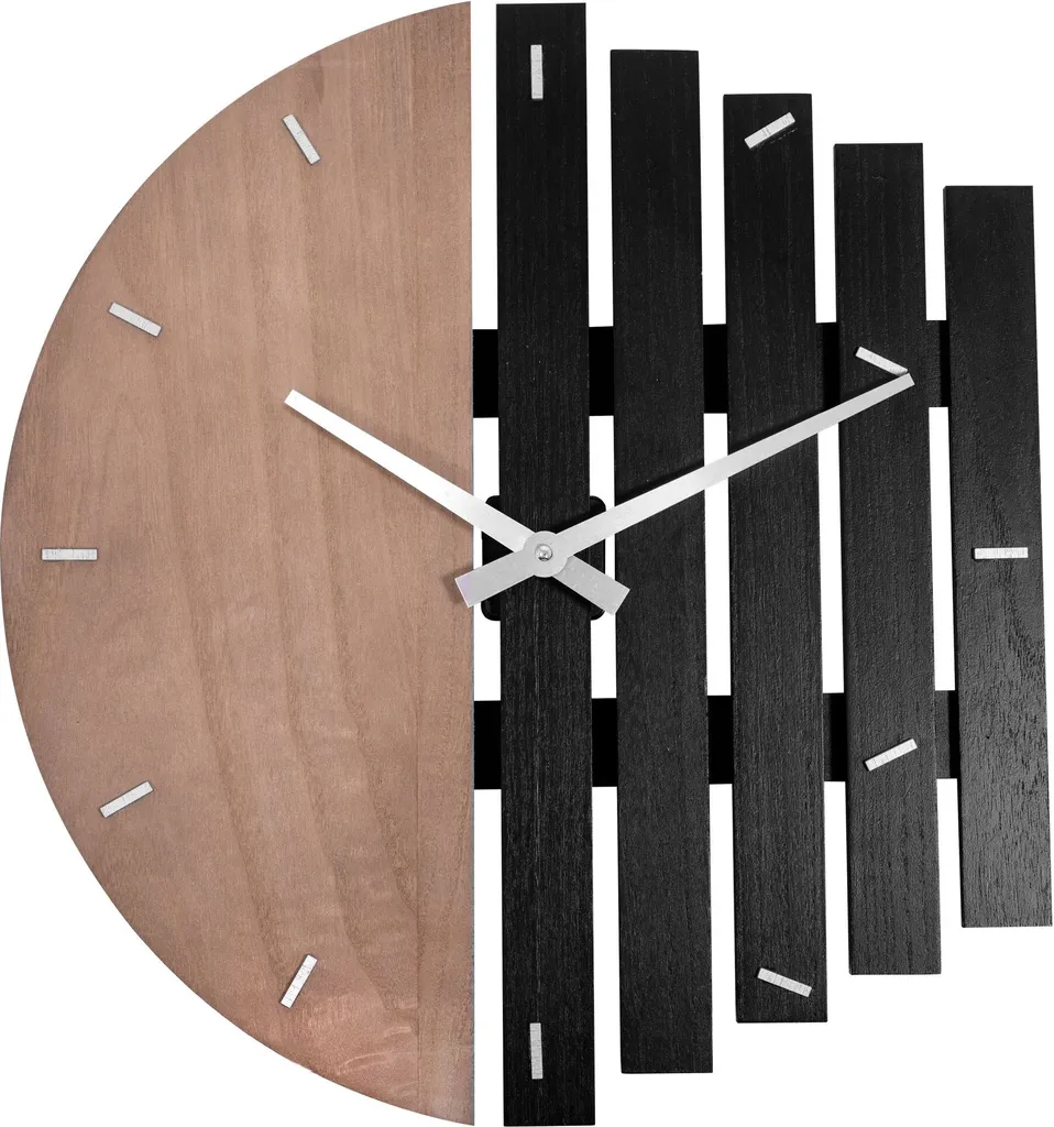 Horloge Murale Silencieuse 50cm Tutumi - Lisible et Design Noire Mate