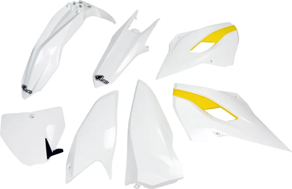 Kit carénage UFO PLAST 7 pièces blanc jaune pour Husqvarna FC TC 2014