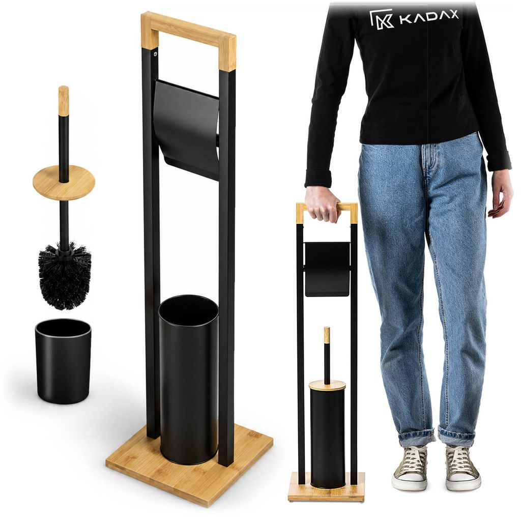 Soporte para papel higiénico KADAX con cepillo de inodoro Imagen del producto 