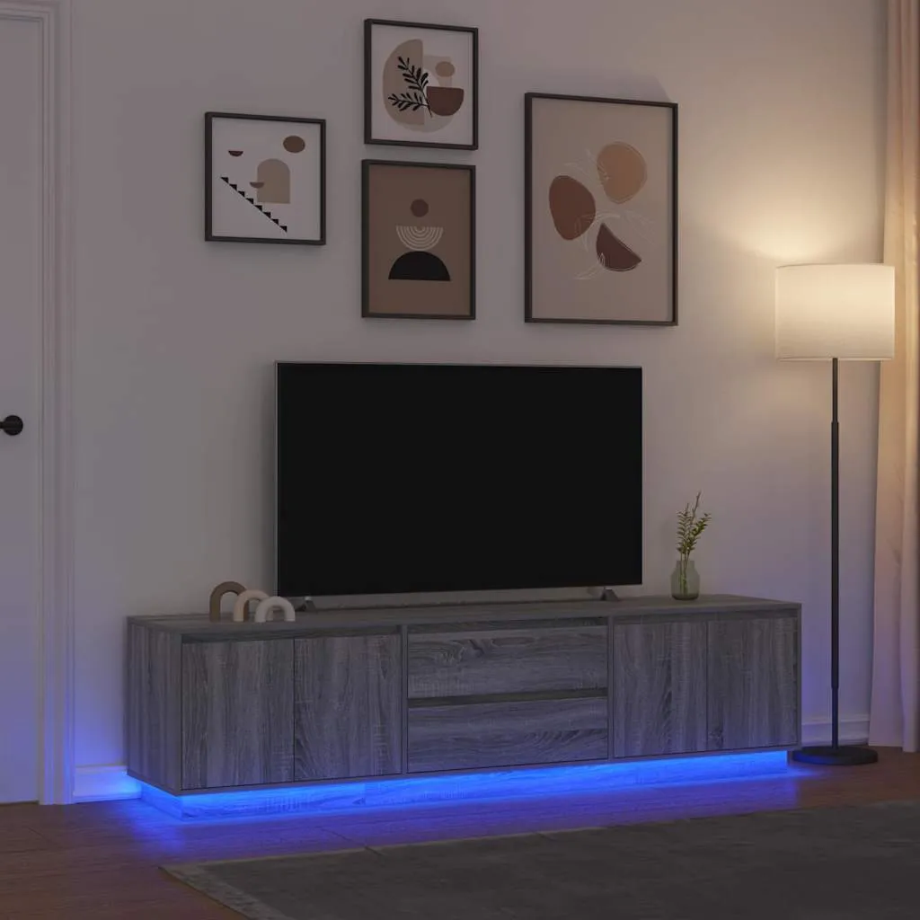 Maison Exclusive Mobile TV Legno Antico: Atmosfera LED in 100cm