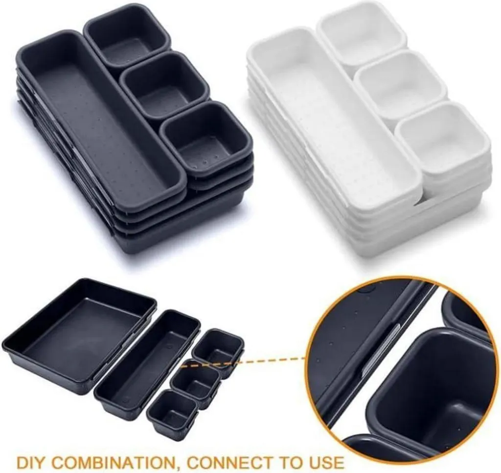 Offerta Set Organizer Cassetti: Scatole Portaoggetti e Divisori in Promo - 3