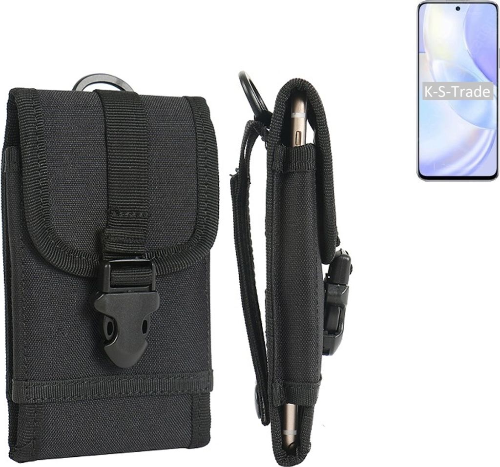 K-S-Trade Holster Handy Hülle kompatibel mit Huawei nova 8 SE Vitality Edition Holster Handytasche Gürtel Tasche Schutz Hülle Robust Outdoor
