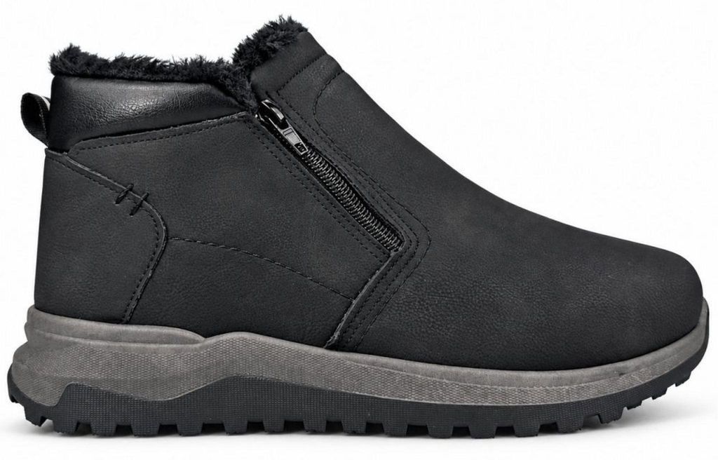 Herren Gefüttert Sneaker Isoliert Winterschuhe in Schwarz Produktbild 