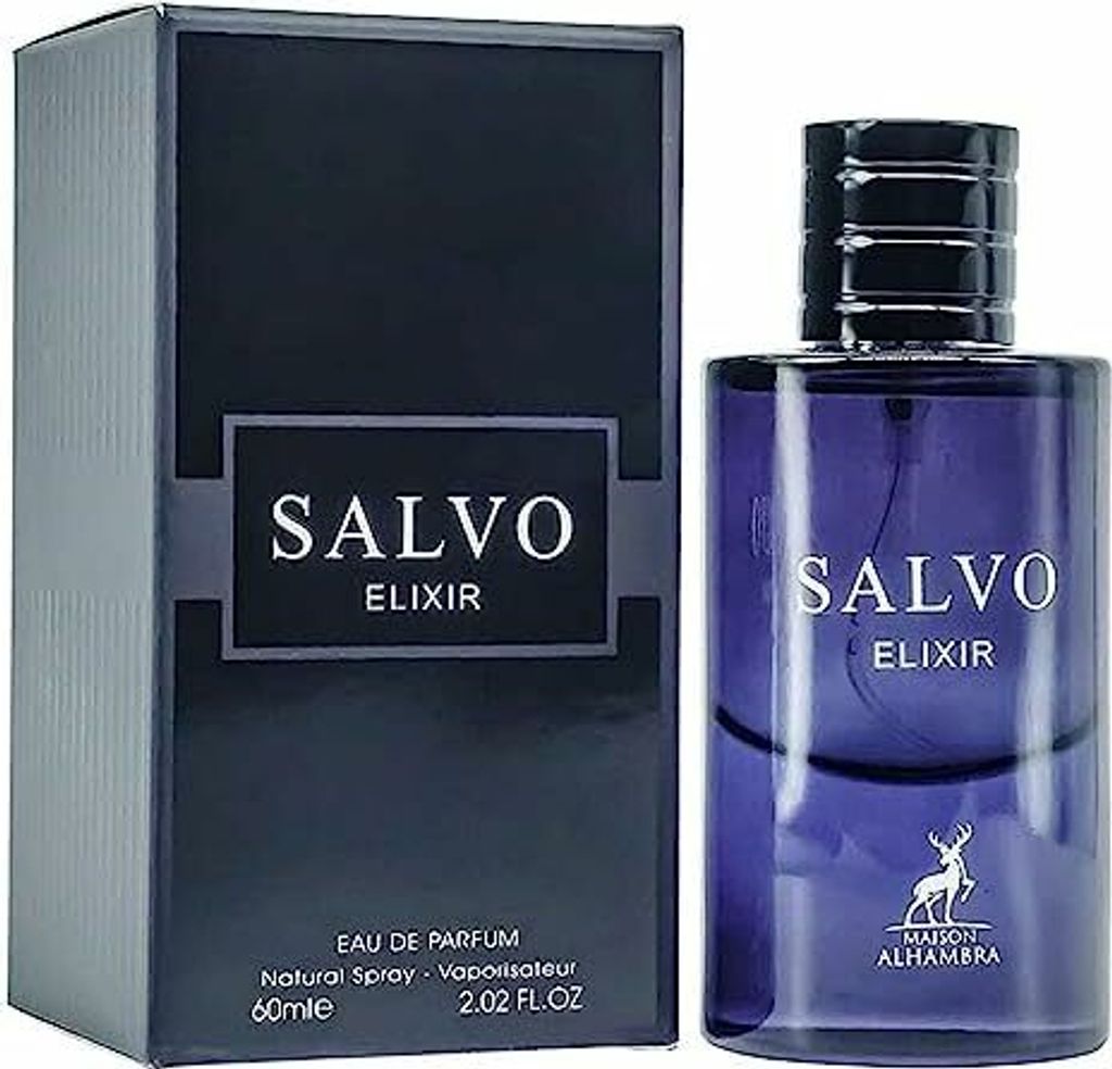 A perfume bottle and its box are displayed side-by-side against a white background.