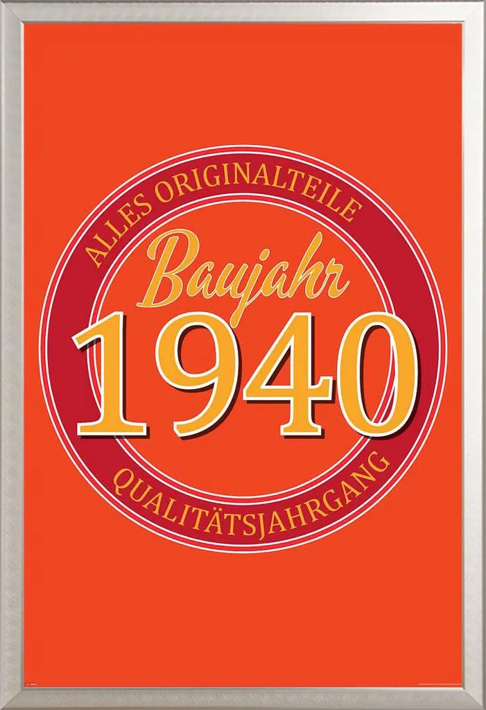 Poster 1940 + Cornice Shinsuke Maxi Alluminio Argento - Offerta Limitata - 1