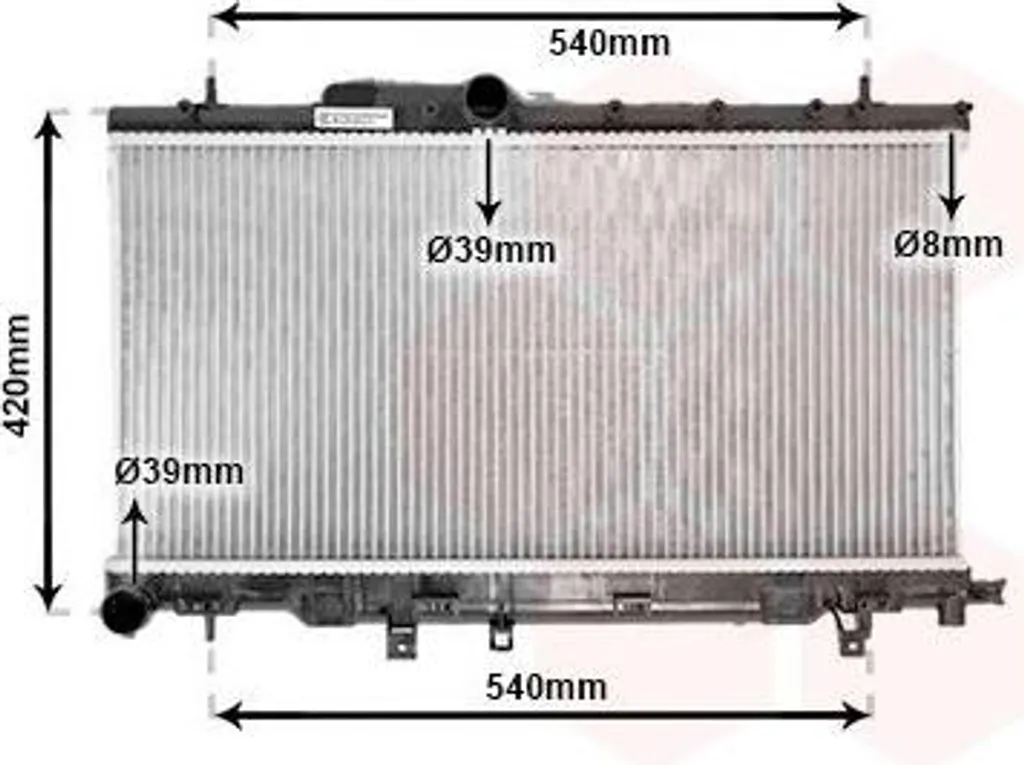 Radiateur moteur VAN WEZEL 51002057 pour Subaru Impreza GD GG GC