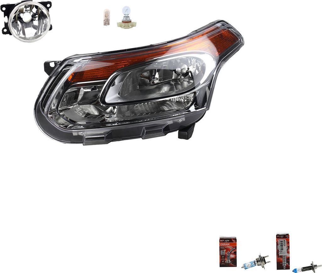 Johns, Scheinwerfer + Osram Night Breaker Laser passend für Citroen C3 Picasso 11/09- L 00006208N5 6208N5 9675450980