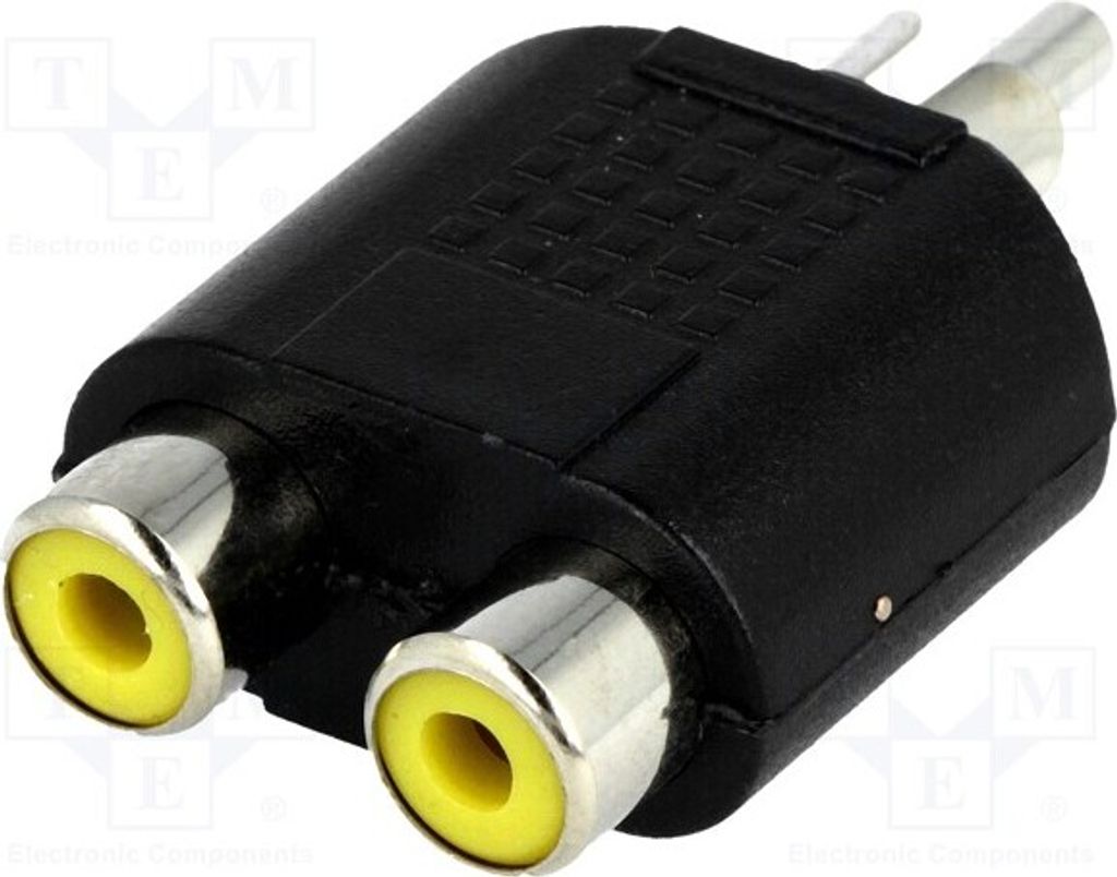 2x T-Kupplung RCA-Buchse x2,RCA-Stecker mono AV-Adapter und Reduktionsstücke