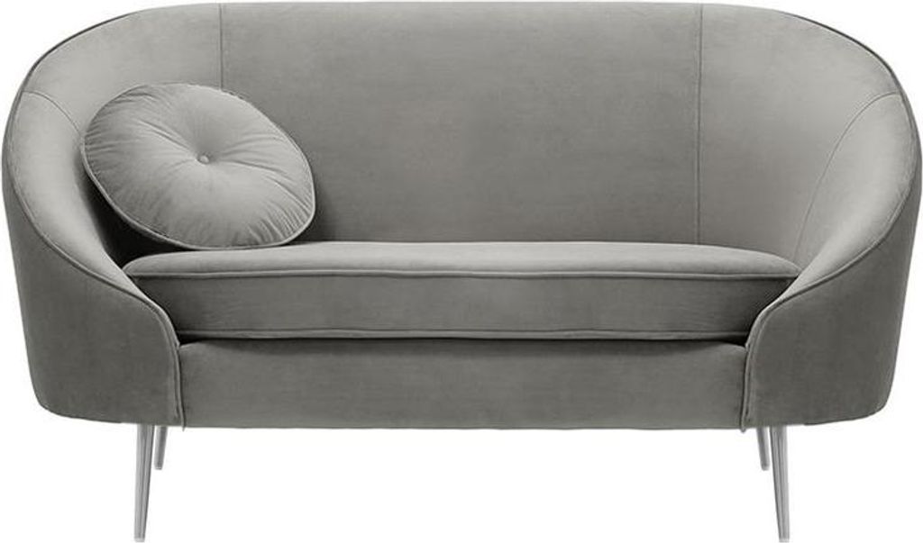 Zweisitzer-Sofa Kooper-Velluto 15-Standard piping-chrome metal