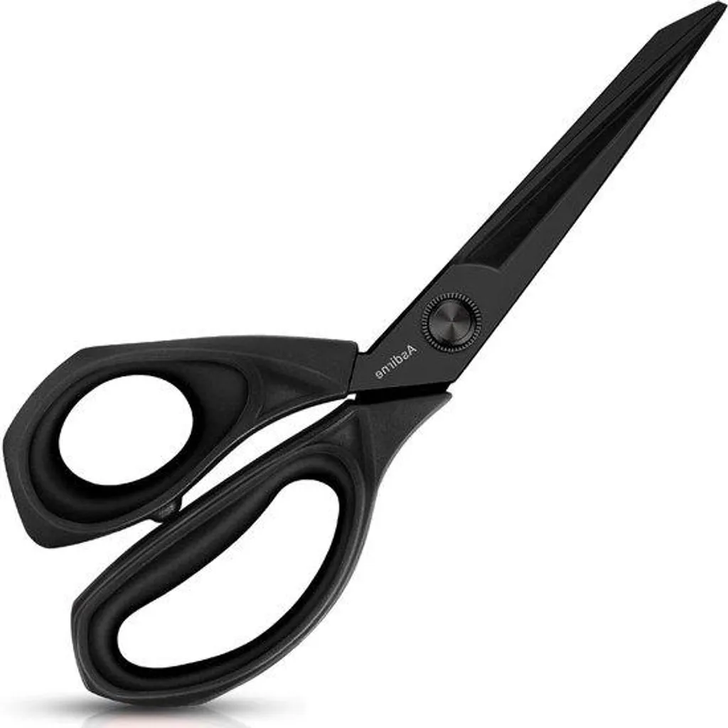 Ciseaux de bureau 25 cm noirs en titane pour papier et carton épais
