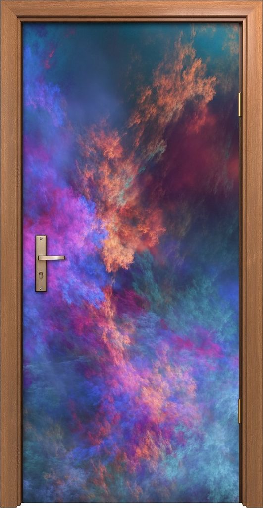 Türposter 90x200 cm Türaufkleber Türtapete Türfolie Klebefolie Abstrakte surreale Wolken