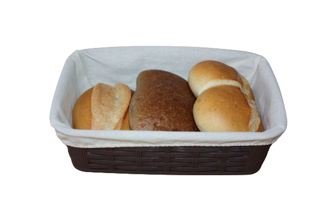 Brötchenkorb rechteckig mit Stoffeinsatz 25,8 x 18 x 7,5 cm Produktbild 