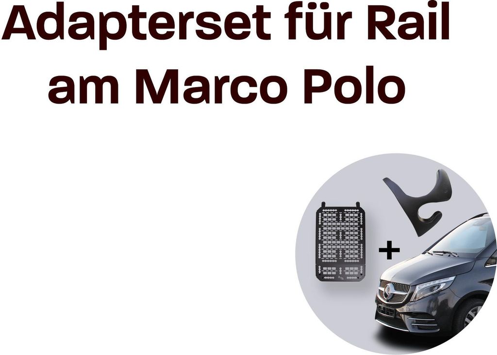 040 parts Molleboard Adapter für Mercedes Marco Polo und Mercedes V-Klasse mit Kederleiste C-Schiene