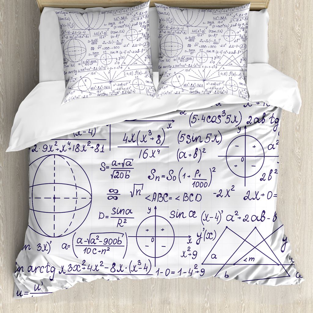 ABAKUHAUS Modern Bettbezug, Student Geometrie, Milbensicher Allergiker geeignet mit Kissenbezügen, 155 cm x 220 cm - 80 x 80 cm, Dark Purple Weiß
