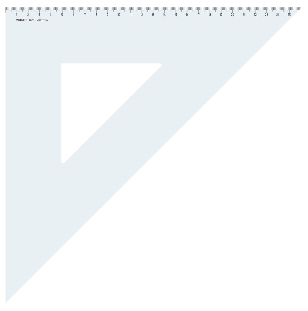 Aristo Dreieck 45 Grad ohne Facette Hypotenuse 36,8 cm, Produktbild 