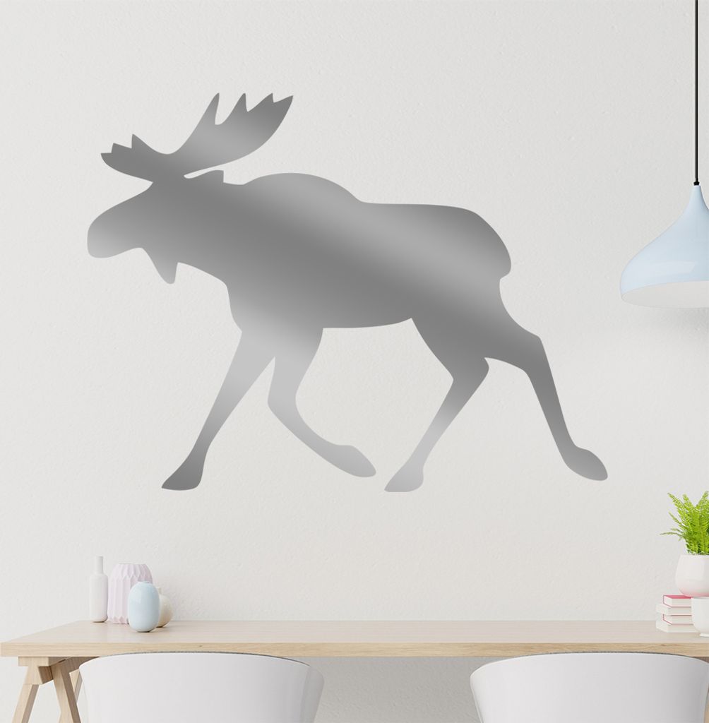Elch Wandtattoo in 6 Größen - Wandaufkleber Wall Sticker - Dekoration, Küche, Wohnzimmer, Schlafzimmer, Badezimmer
