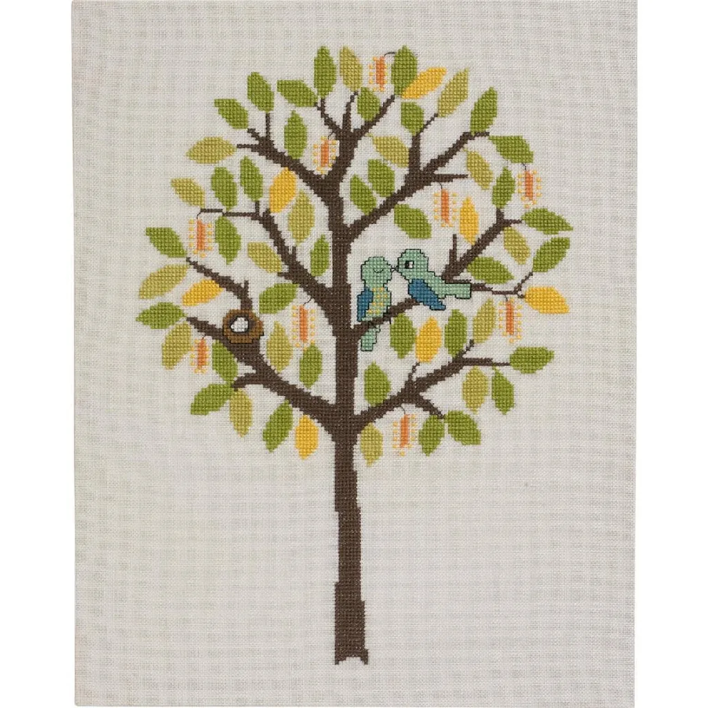 Eva Rosenstand Kit Point de Croix Compté Spring 32x37cm Broderie Fleurs