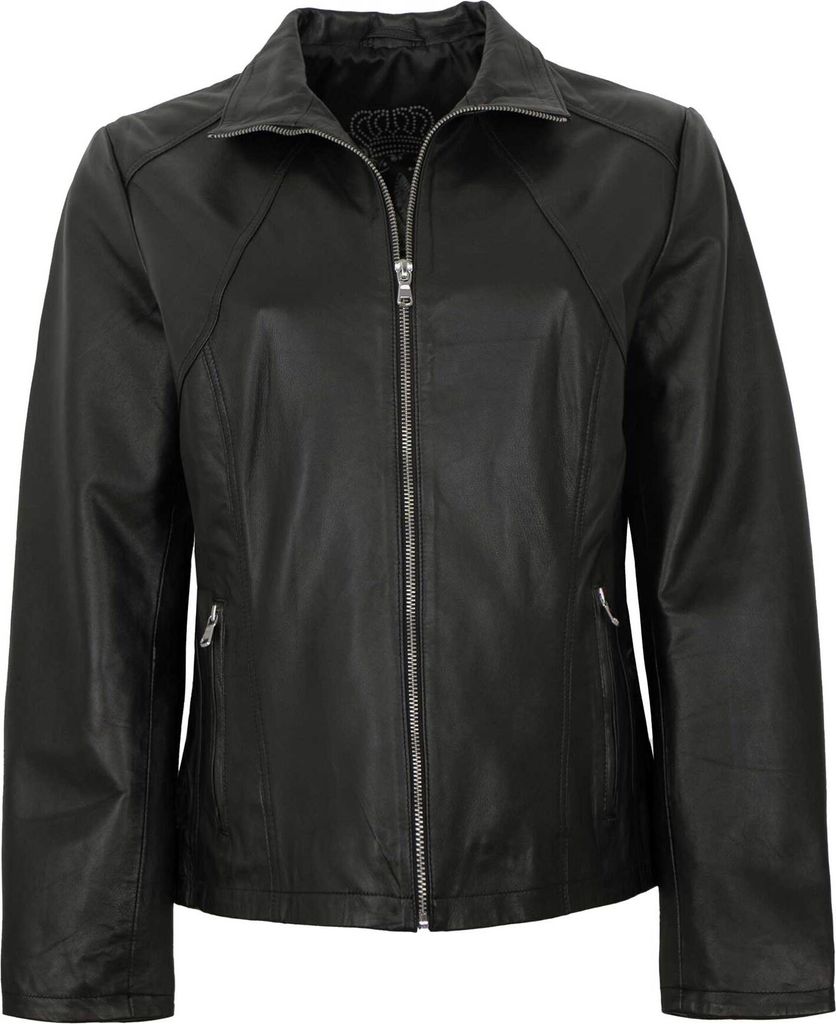 MADDOX - Damen Lederjacke Lammnappa schwarz : 42