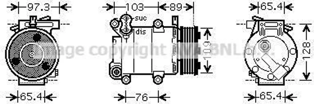 Compresseur Climatisation Haute Performance PRASCO FDAK391 pour C-Max et S40