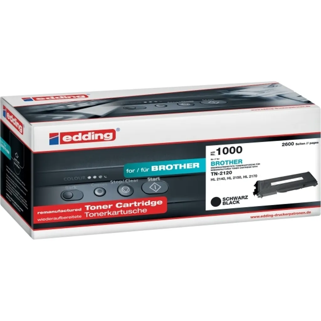 Edding EDD-1000 Nero per Brother TN-2120 | Toner Compatibile Premium