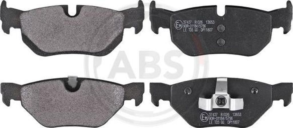 A.B.S. 37437 Bremsbelagsatz, Scheibenbremse OE 34216676150 kompatibel mit X1, 3er E91, 3er E92, 3er E93, 3er E90, 1er E82, 1er E88, 1er E87, 1er E81