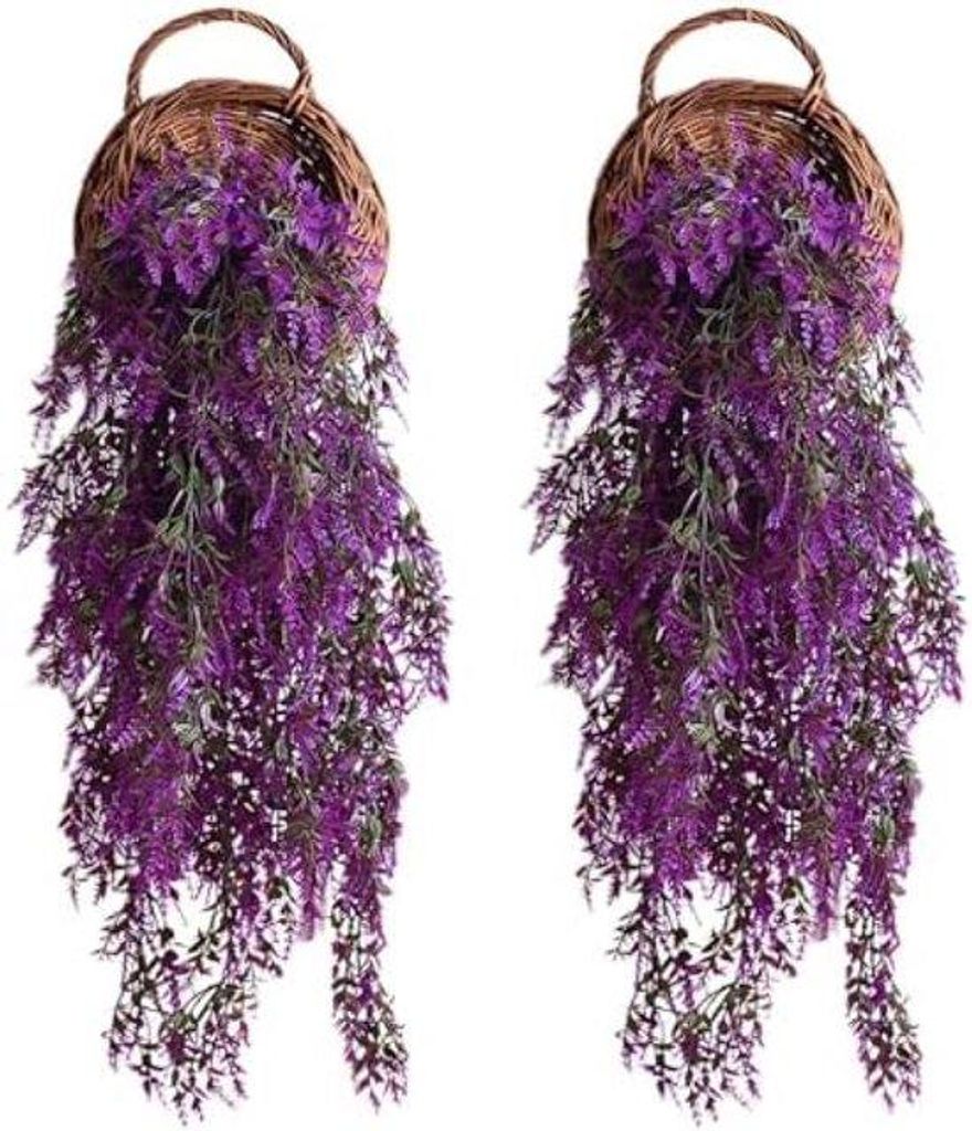 Kunstmatige Hangplanten Set mit grünen Ranken und gelben Blüten für Innen- und Außenbereiche