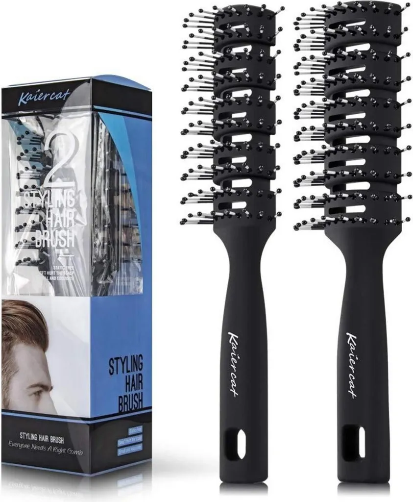 Brosse à cheveux anti-nœuds lot de 2 pour un coiffage sans douleur