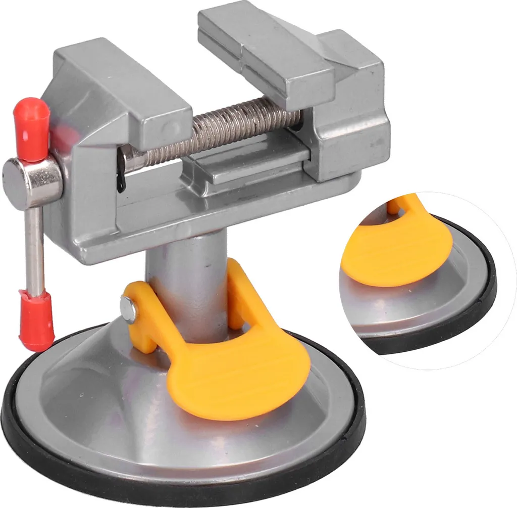 Mini Morsa Universale a 360 Gradi | Acciaio 45# con Base a Ventosa - 6