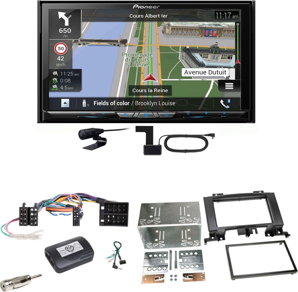 Pioneer AVIC-Z830DAB Navigation MP3 Einbauset für Mercedes Sprinter W906 Crafter