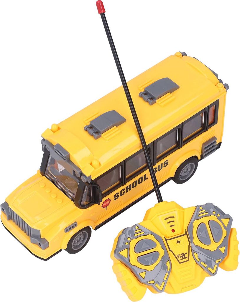 Schulbusspielzeug 1/30 Skala Körperscheinung nach vorne nach vorne Funktion gelber Batterie Stromversorgung Kunststoffmaterial RC Car