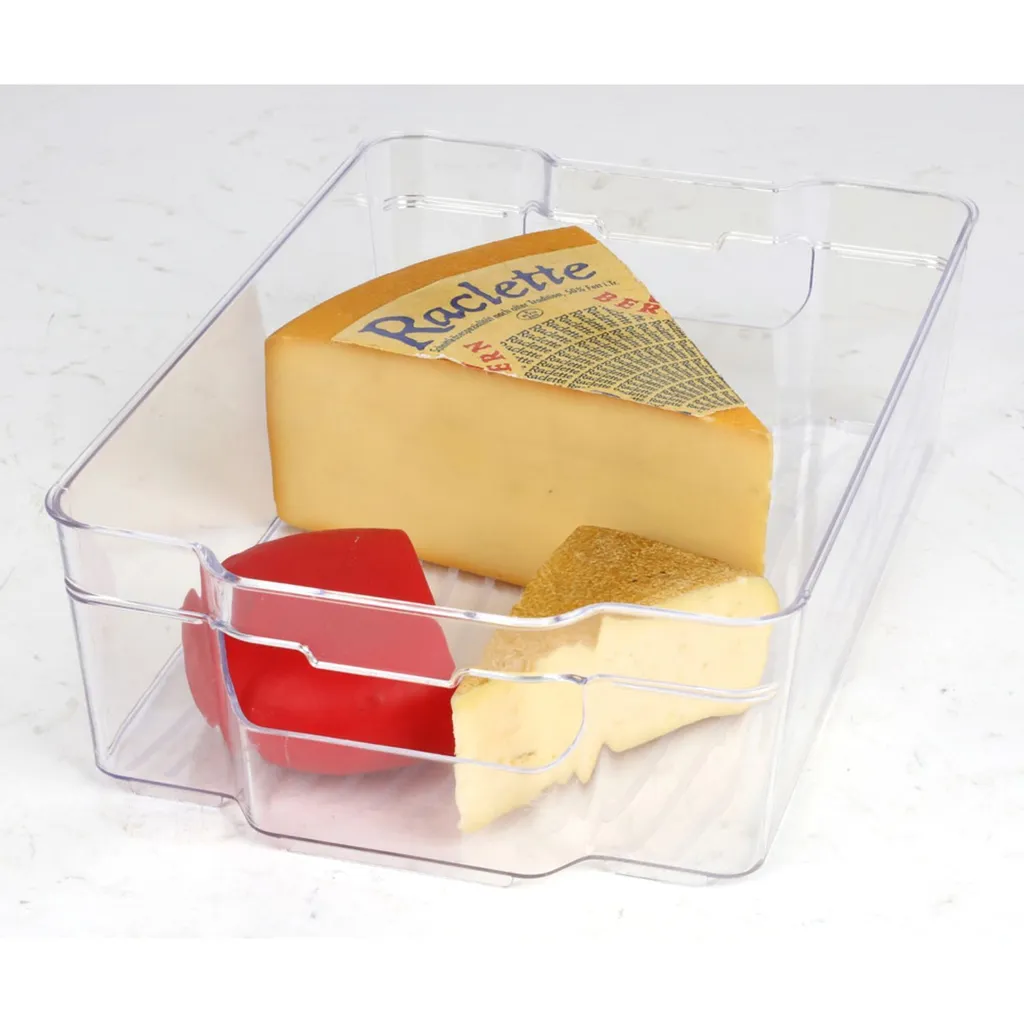 Bac de Rangement Réfrigérateur Empilable en Plastique - Set de 6 Pièces
