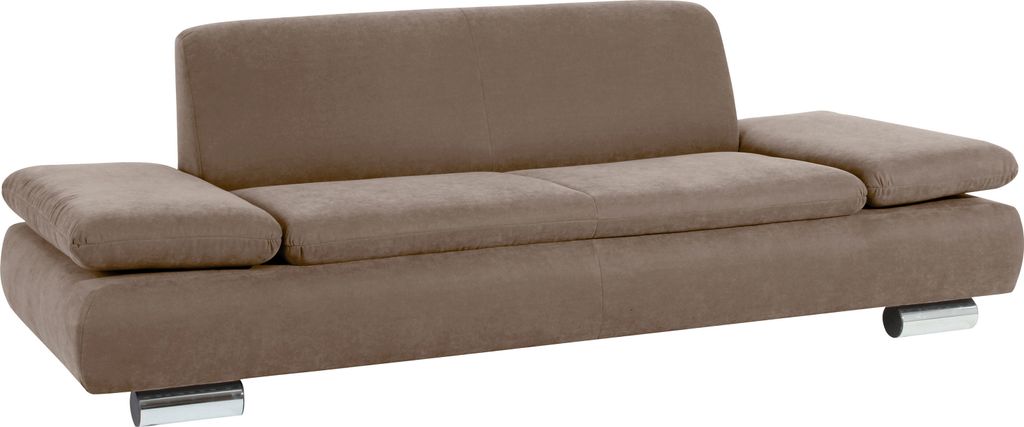 Max Winzer Sofa 2,5-Sitzer Terrence - Velourstoff sahara - Maße: 221 x 90 x 76 cm