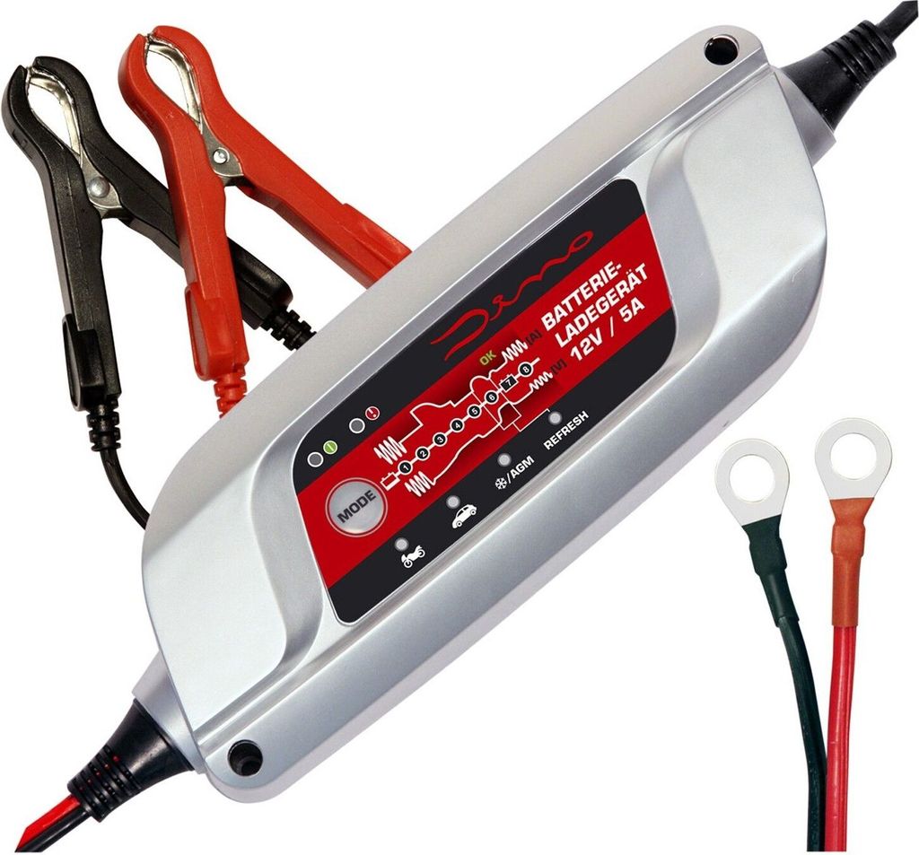 Dino Kraftpaket Batterieladegerät 12V 5A PKW Auto Motorrad Produktbild 1