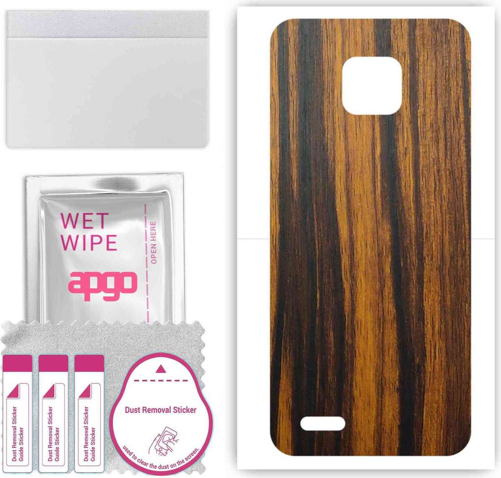apgo Rückseite Schutzfolie, Skin, kompatibel mit Ulefone S11, Hinten Displayschutzfolie aus Vinylfolie, kratzfest, einfache Montage - Tigerwood