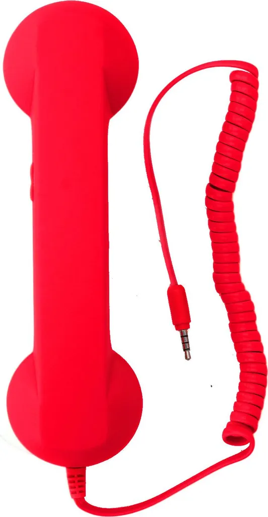 Microtelefono Retrò Rosso per Cellulare: Anti-Radiazioni e Vintage