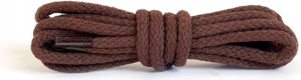Strapazierfähige Baumwoll-Rundschnürsenkel Kaps 120 cm - Braun