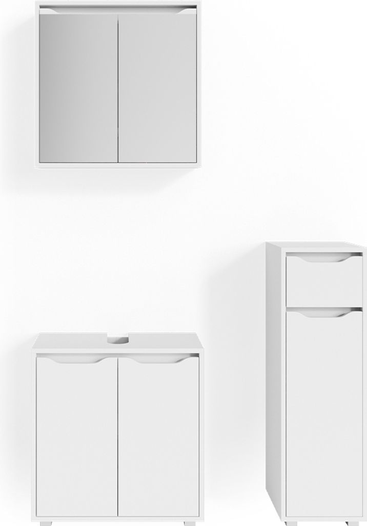 Badmöbel-Set Vicco Ruben Weiß 3 Teile, Model 36209