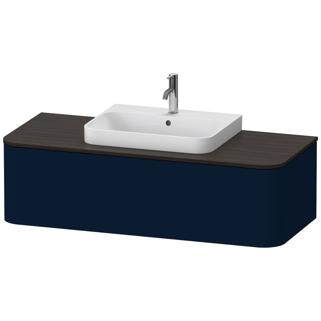 Duravit Happy D.2 Plus Konsolenwaschtischunterbau wandhängend, 1300x550 mm, 1 Auszug, für Aufsatzbecken Position mittig, HP4942M9898