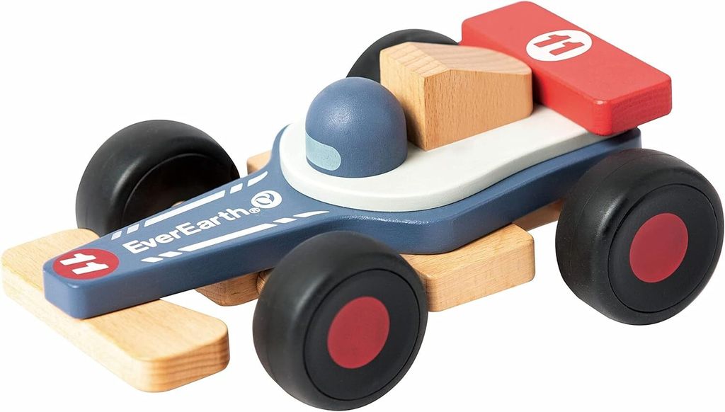 EverEarth Holzrennauto – Spielzeugauto aus Holz für Produktbild 