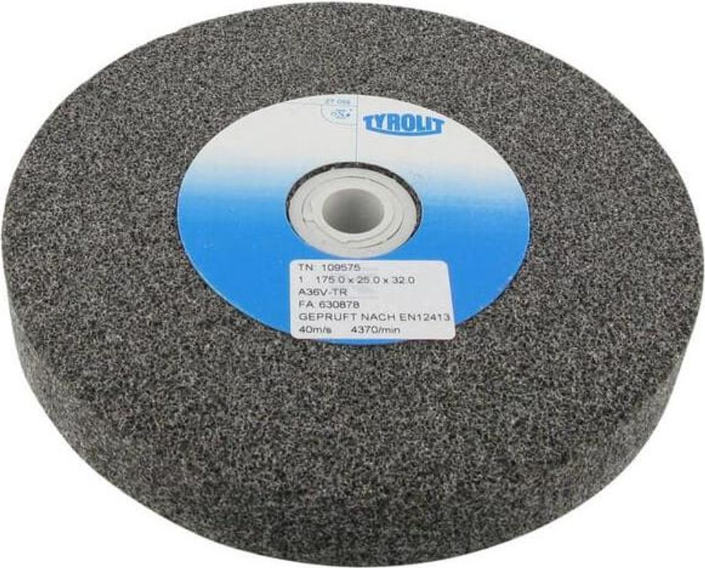 TYROLIT Schleifscheibe für Tischschleifmaschinen 175x25x32 P36 10A36P5AV17, grau