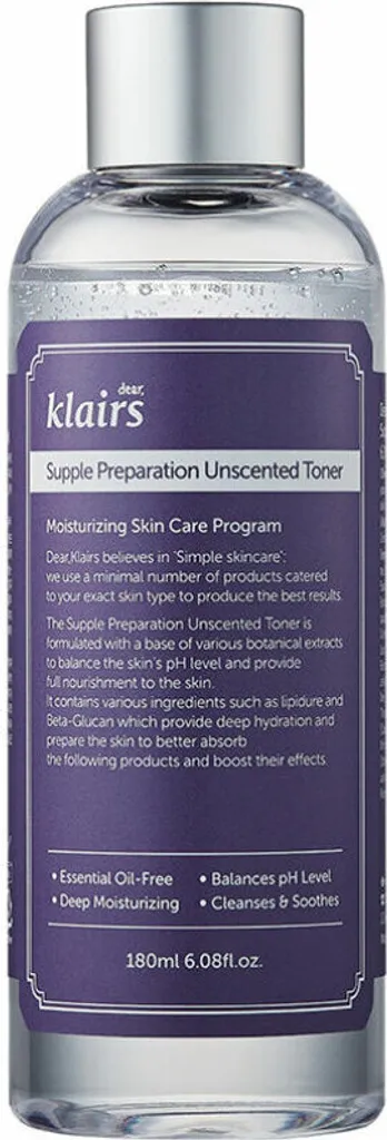 Toner Klairs 180ml Anti-Irritations pour Peau Réactive et Déshydratée